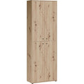 Schrank mit 4 T¨¹ren und 5 Einlegeb?den aus Holzwerkstoff in Artisan-Eiche, 73,7 ¡Á 216,7