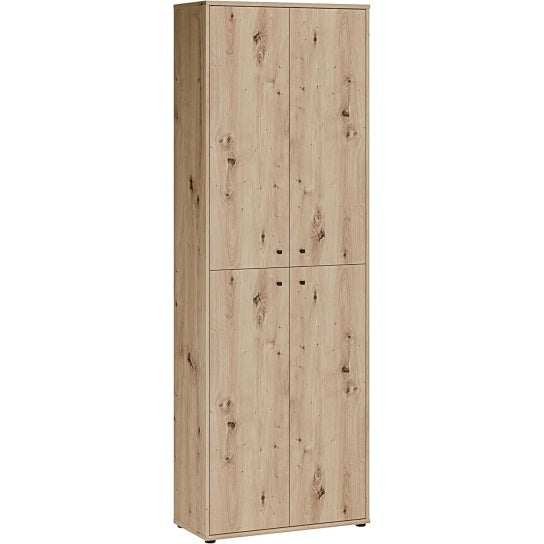Schrank mit 4 T¨¹ren und 5 Einlegeb?den aus Holzwerkstoff in Artisan-Eiche, 73,7 ¡Á 216,7