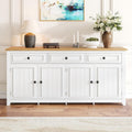 Modernes Sideboard mit 3 Schubladen, 4 T¨¹ren und verstellbaren Trennw?nden, 160 ¡Á